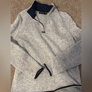 Nautica Men's Heather Gray Zip-Up Sweater